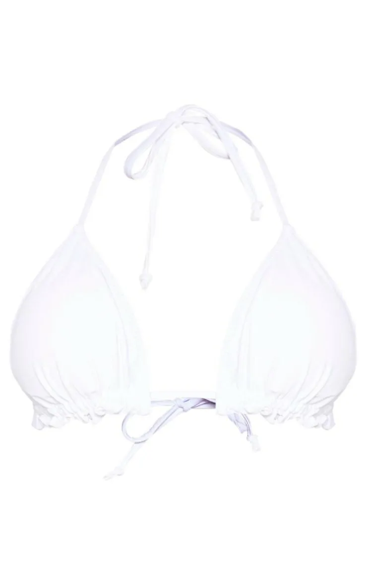 Frill Edge Padded Bikini Top-PrettyLittleThing Sale