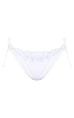 Frill Edge Ruched Back Bikini Bottoms-PrettyLittleThing Clearance