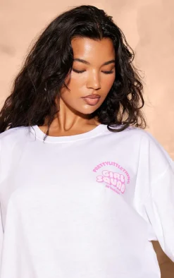 PrettyLittleThing T-Shirts*Graphic Girl Squad Oversized T Shirt