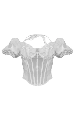 PrettyLittleThing Corsets*Halter Neck Bardot Sleeve Corset