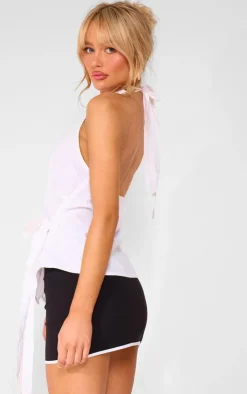 PrettyLittleThing Camisole*Halter Neck Wrap Bow Tie Cami Top