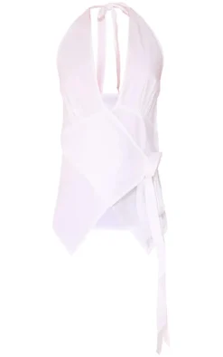 PrettyLittleThing Camisole*Halter Neck Wrap Bow Tie Cami Top