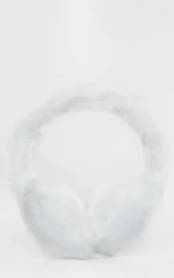 PrettyLittleThing Winter Accessories*Heart Faux Fur Ear Muffs