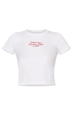 PrettyLittleThing T-Shirts*Hidden Hills Embroidered Fitted T Shirt