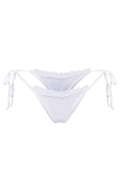 High Leg Frill Edge Bikini Bottoms-PrettyLittleThing New