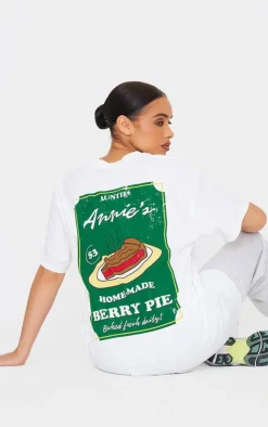 PrettyLittleThing T-Shirts*Home Made Pie Graphic Oversized T Shirt