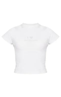 PrettyLittleThing T-Shirts*Hot Fix Attention Fitted T Shirt