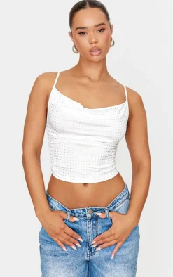 PrettyLittleThing Camisole*Hot Fix Cowl Neck Cami Top