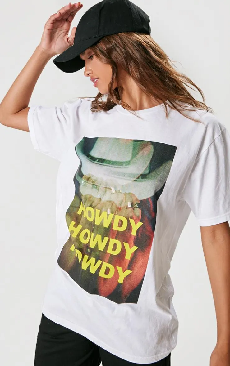 PrettyLittleThing T-Shirts*Howdy Oversized Tee