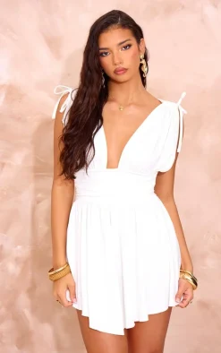 Jersey Plunge Neck Shift Dress-PrettyLittleThing Clearance