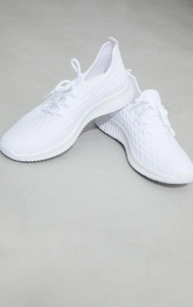 PrettyLittleThing Sneakers*Knitted Lace Up Sports Sneakers
