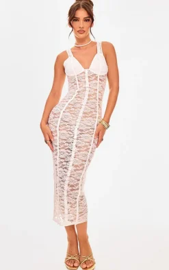 Lace Cup Detail Midi Dress-PrettyLittleThing Hot