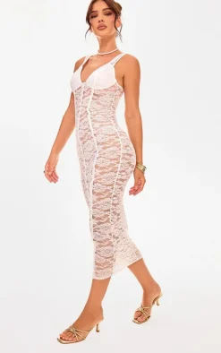 Lace Cup Detail Midi Dress-PrettyLittleThing Hot