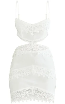 Lace Cut Out Mini Dress-PrettyLittleThing Sale