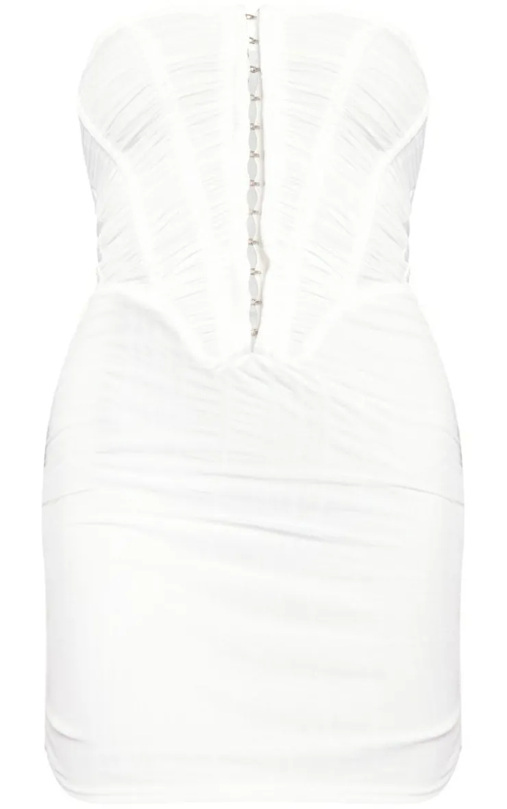 Lace Detail Corset Bodycon Dress-PrettyLittleThing Hot