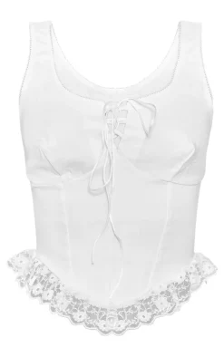 PrettyLittleThing Corsets*Lace Detail Tie Front Corset