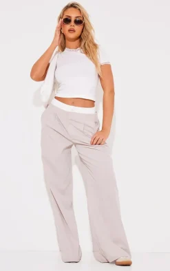 PrettyLittleThing T-Shirts*Lace Trim Light Seamless T-shirt