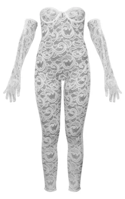 Lace Underwired Bodystocking With Gloves-PrettyLittleThing Best