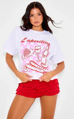 PrettyLittleThing T-Shirts*L'aperitivo Oversized T Shirt