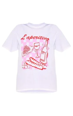 PrettyLittleThing T-Shirts*L'aperitivo Oversized T Shirt