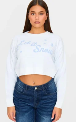 PrettyLittleThing Sweaters*Let It Snow Cropped Christmas Sweater