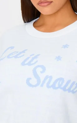 PrettyLittleThing Sweaters*Let It Snow Cropped Christmas Sweater