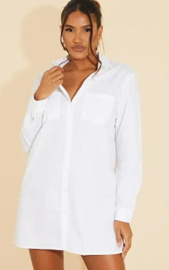 Long Sleeve Button Shirt Dress-PrettyLittleThing Discount