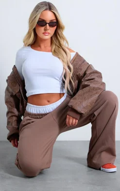 PrettyLittleThing Basic Tops*Long Sleeve Square Neck Long Top