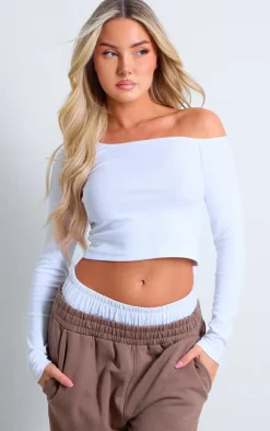 PrettyLittleThing Basic Tops*Long Sleeve Square Neck Long Top