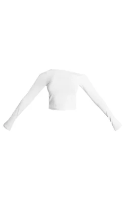 PrettyLittleThing Basic Tops*Long Sleeve Square Neck Long Top