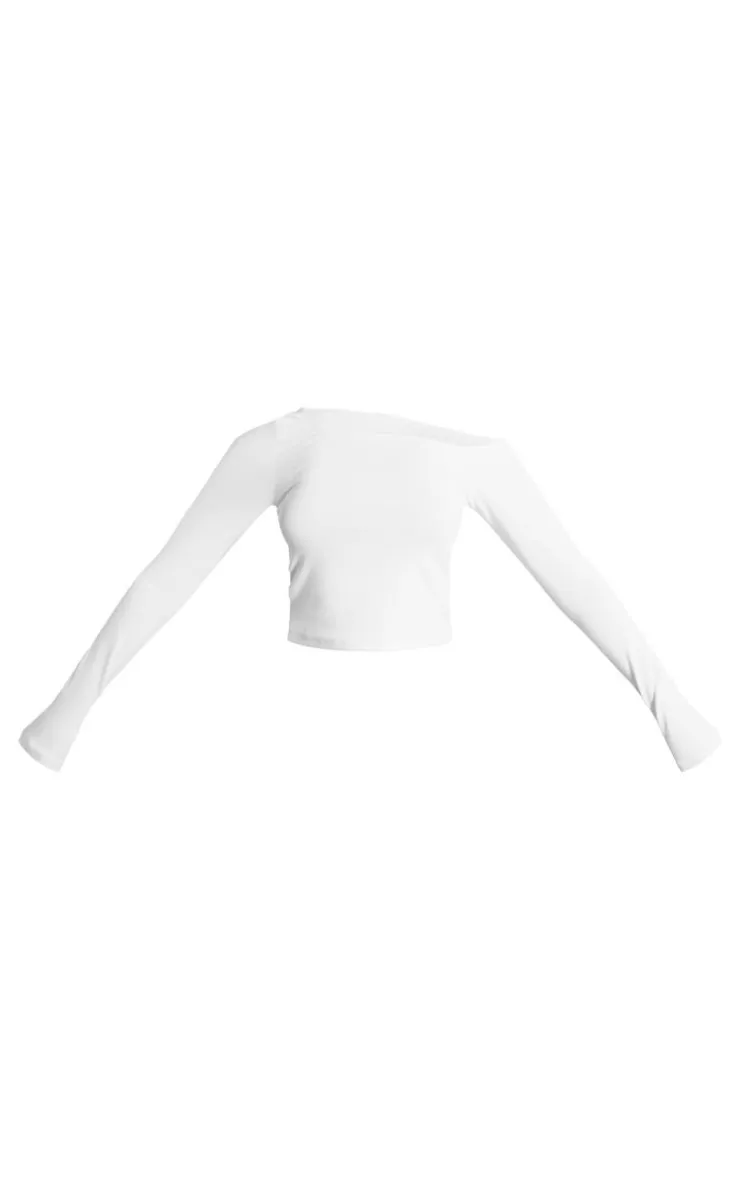 PrettyLittleThing Basic Tops*Long Sleeve Square Neck Long Top