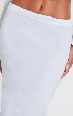 Clearance PrettyLittleThing Low Rise Maxi Skirt White