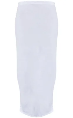 Clearance PrettyLittleThing Low Rise Maxi Skirt White