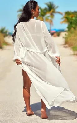 Maxi Belted Beach Kimono-PrettyLittleThing New