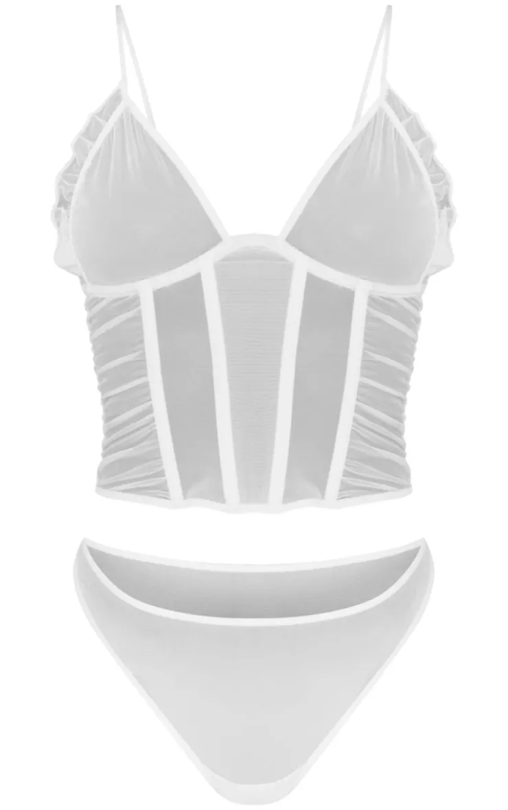 Mesh Boned Corset Set-PrettyLittleThing Best