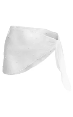 Mesh Pearl Detail Lurex Beach Sarong-PrettyLittleThing Best