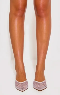 PrettyLittleThing Mules*Mesh Point Toe Low Heel Court Mule