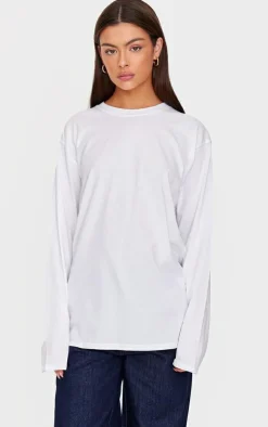 PrettyLittleThing T-Shirts*Multi Food And Wine Graphic Oversized Long Sleeve T Shirt
