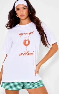 PrettyLittleThing T-Shirts*O Clock Oversized T Shirt