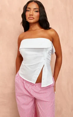 PrettyLittleThing Shirts*Off The Shoulder Asymmetric Shirt