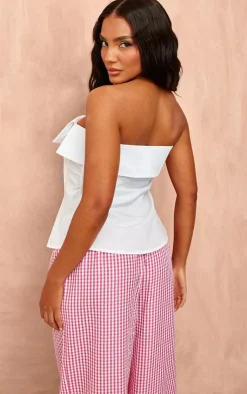 PrettyLittleThing Shirts*Off The Shoulder Asymmetric Shirt