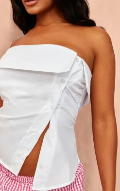 PrettyLittleThing Shirts*Off The Shoulder Asymmetric Shirt