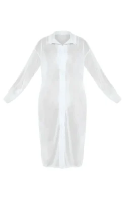 Oversized Beach Shirt Dress-PrettyLittleThing Online