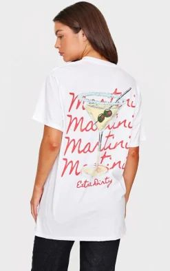 PrettyLittleThing T-Shirts*Oversized Martini T Shirt