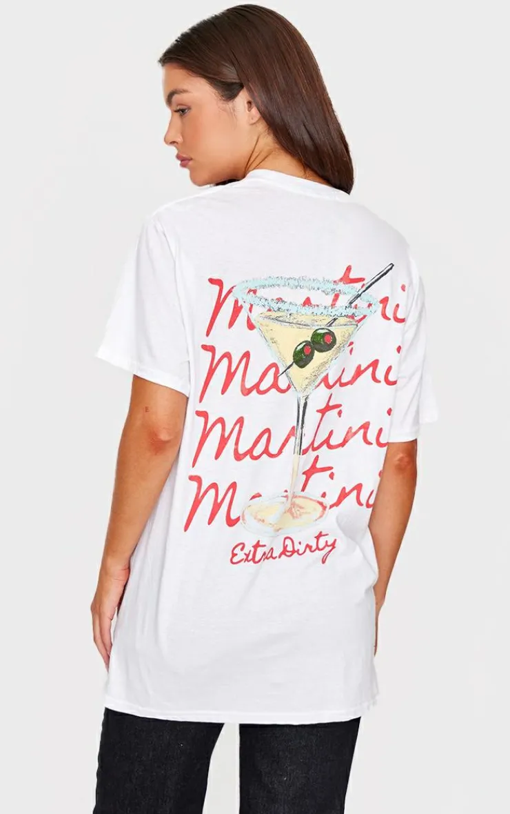 PrettyLittleThing T-Shirts*Oversized Martini T Shirt