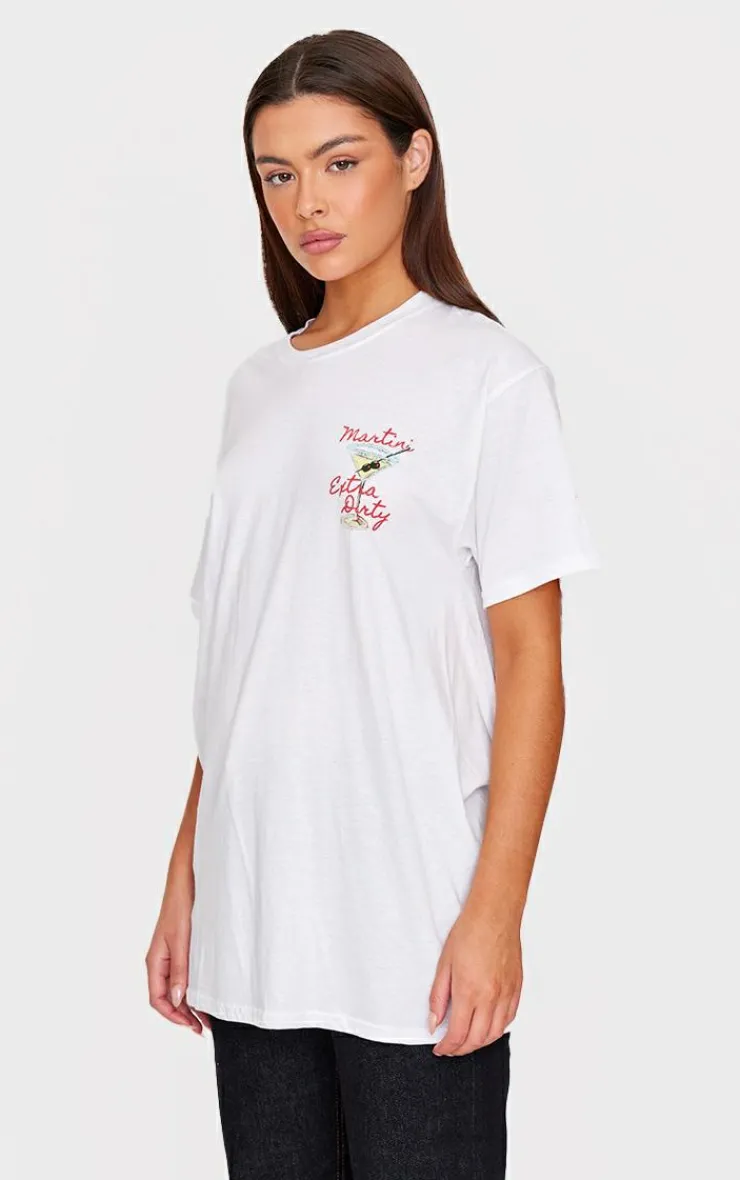 PrettyLittleThing T-Shirts*Oversized Martini T Shirt