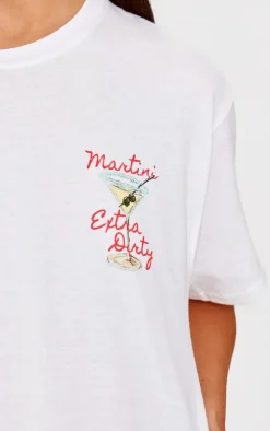 PrettyLittleThing T-Shirts*Oversized Martini T Shirt