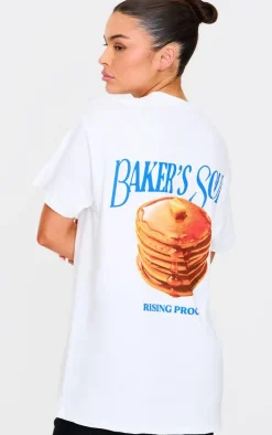 PrettyLittleThing T-Shirts*Pancake Stack Graphic Oversized T Shirt