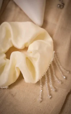 PrettyLittleThing Hair Accessories*Pearl Tassel Organza Scrunchie