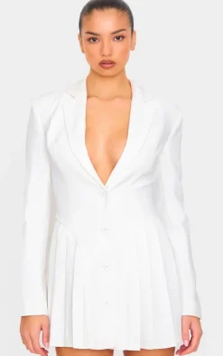 Pleated Blazer Mini Dress-PrettyLittleThing Best